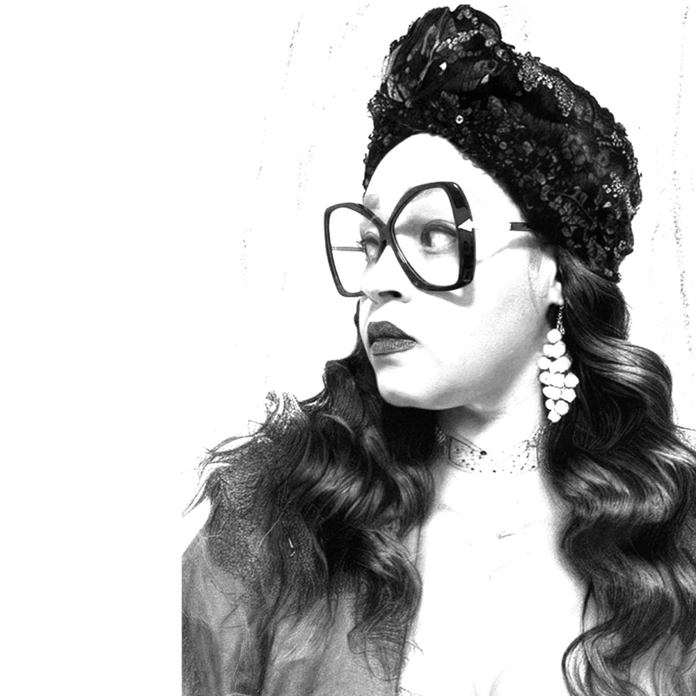 Elegant Black Sequin Turban